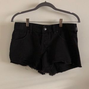 Free People Black Denim Cutoff Shorts size 26